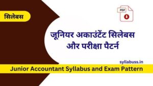 Junior Accountant Syllabus