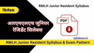 RMLH Junior Resident Syllabus