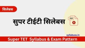 Super TET Syllabus in Hindi
