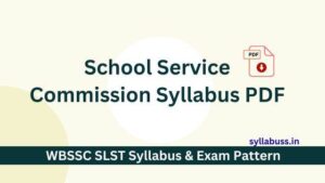 School Service Commission Syllabus PDF